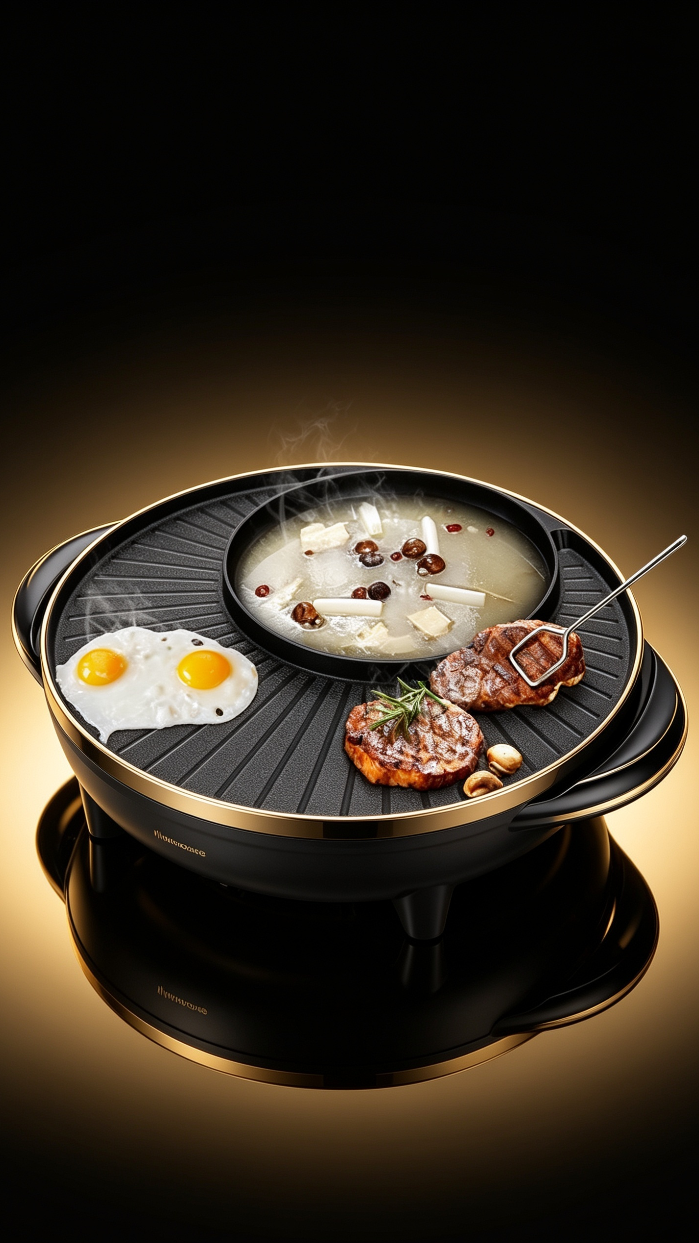 Korean Electric Hot Pot, Multifunctional Grill Pan